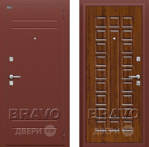 Входная металлическая Дверь Bravo Оптим Нова Французский Дуб в Егорьевске