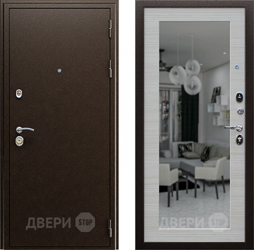 Дверь АСД Спартак с зеркалом Акация светлая в Егорьевске