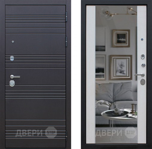 Дверь АСД Дуэт с зеркалом Лиственница белая в Егорьевске