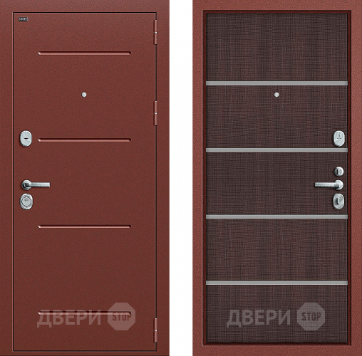 Входная металлическая Дверь Groff Т2-204 Wenge Crosscut в Егорьевске