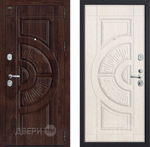 Входная металлическая Дверь Groff P3-312 Темная вишня/ Беленый дуб в Егорьевске