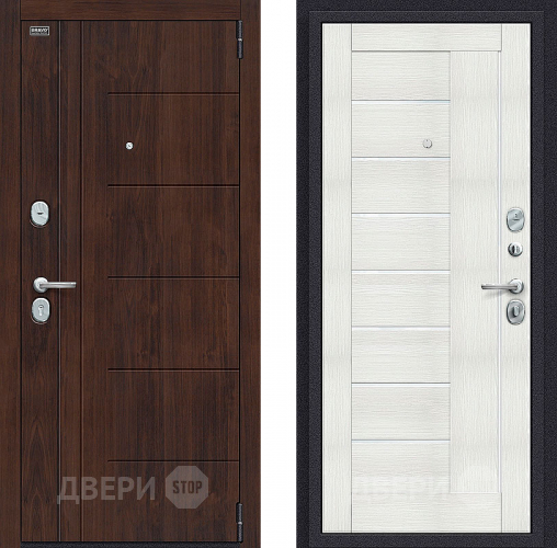 Входная металлическая Дверь Bravo Оптим Модерн Bianco Veralinga в Егорьевске