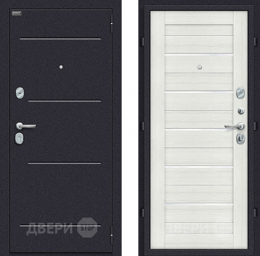 Входная металлическая Дверь Bravo Оптим Техно Bianco Veralinga в Егорьевске