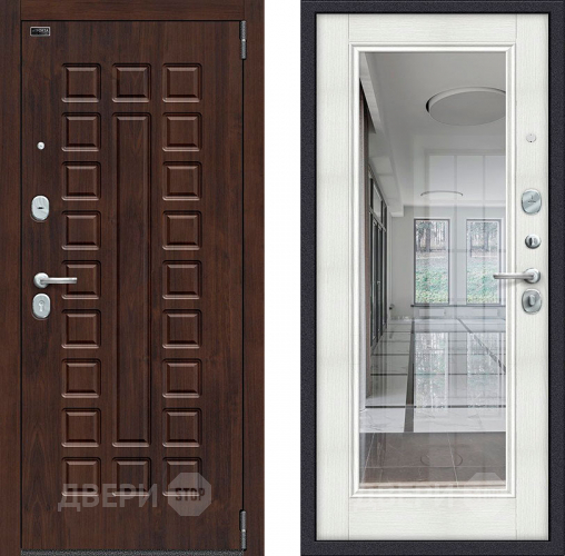 Входная металлическая Дверь Bravo Porta S-3 51/П61 с зеркалом Бьянко в Егорьевске