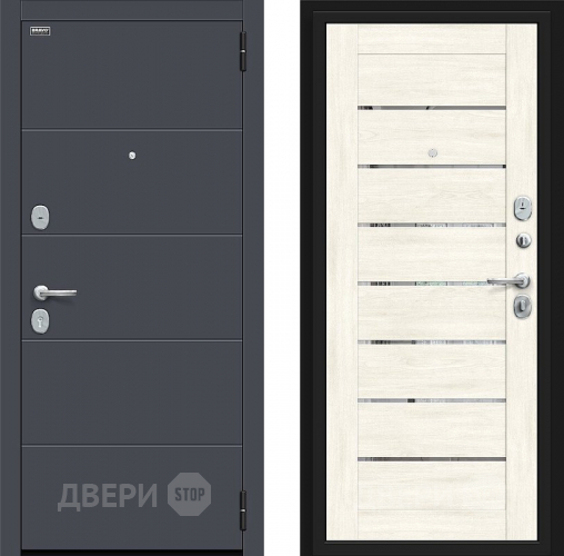 Входная металлическая Дверь Bravo Прайд Kale Graphite Pro/Nordic Oak в Егорьевске