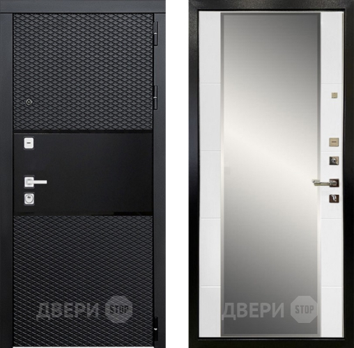 Входная металлическая Дверь Ратибор Прима 3К с зеркалом Белый матовый в Егорьевске