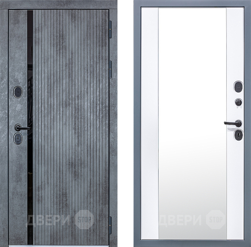 Входная металлическая Дверь Сударь МХ-46 Бетон Зеркало в Егорьевске