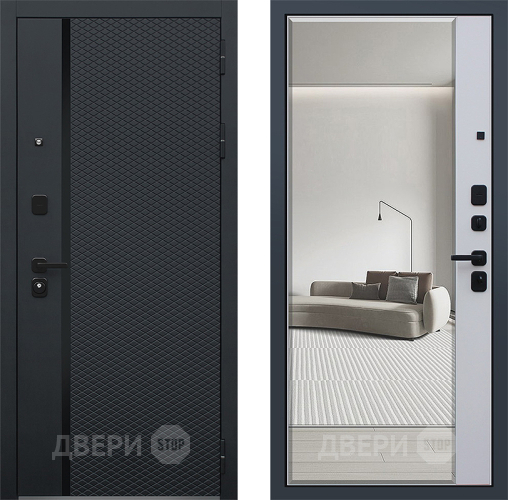 Входная металлическая Дверь АСД Ньюкасл с зеркалом в Егорьевске