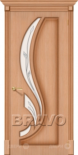 Межкомнатная дверь со стеклом Лилия (Дуб) в Егорьевске