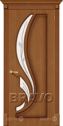 Межкомнатная дверь со стеклом Лилия (Орех) в Егорьевске