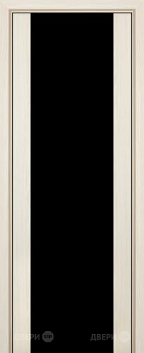 Межкомнатная дверь ProfilDoors 8X эш вайт мелинга (черный триплекс) в Егорьевске