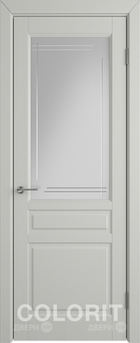 Межкомнатная дверь К2 ПО светло-серая эмаль в Егорьевске