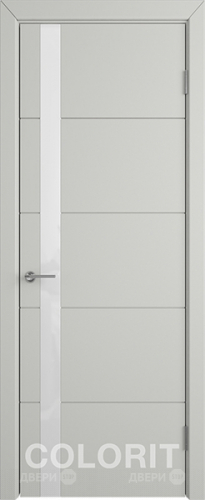 Межкомнатная дверь К4 ПО светло-серая эмаль в Егорьевске