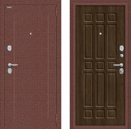 Дверь Bravo Любо Мини Антик медный/Dark Barnwood 960×1900 мм