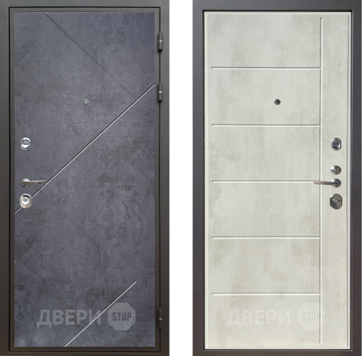 Входная металлическая Дверь Шелтер (SHELTER) Комфорт Бетон урбан индиго 11 Бетон крем в Егорьевске
