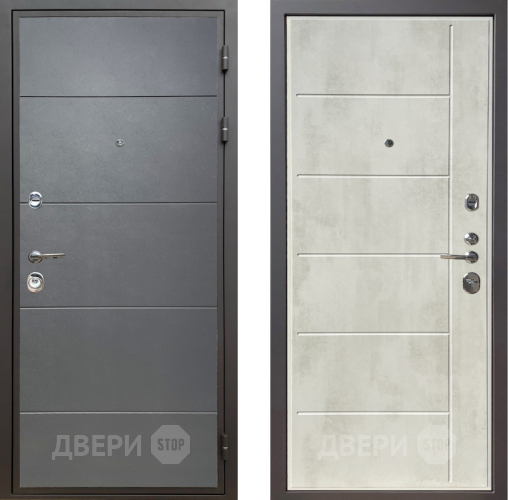 Дверь Шелтер (SHELTER) Комфорт Лофт графит 11 Бетон крем в Егорьевске