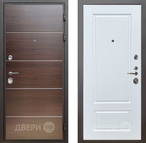 Входная металлическая Дверь Шелтер (SHELTER) Комфорт Венге структурный горизонт 4 Белый матовый в Егорьевске