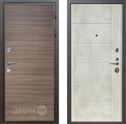 Входная металлическая Дверь Шелтер (SHELTER) Комфорт Дуб тоскано поперечный 11 Бетон крем в Егорьевске