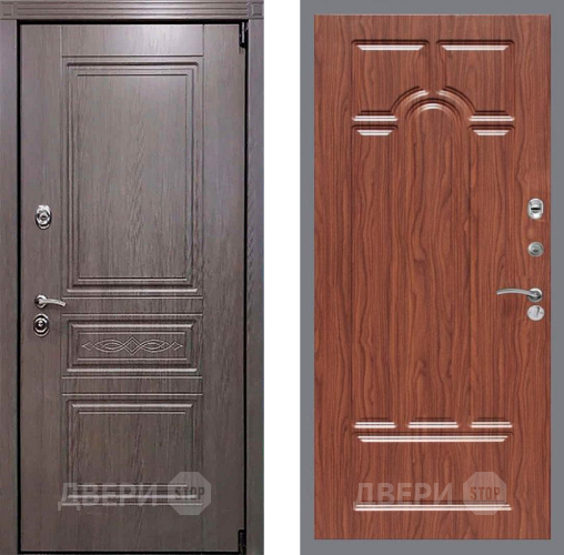 Входная металлическая Дверь Рекс (REX) Пренмиум-S FL-58 орех тисненый в Егорьевске