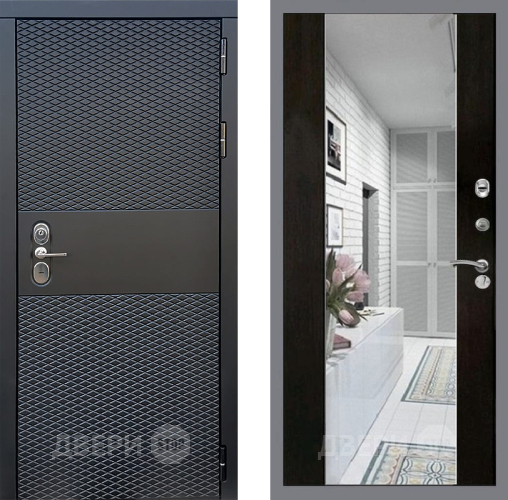 Входная металлическая Дверь Стоп БЛЭК CISA Зеркало СБ-16 Венге в Егорьевске