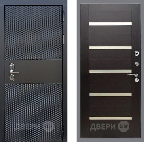 Входная металлическая Дверь Стоп БЛЭК CISA СБ-14 венге поперечный в Егорьевске