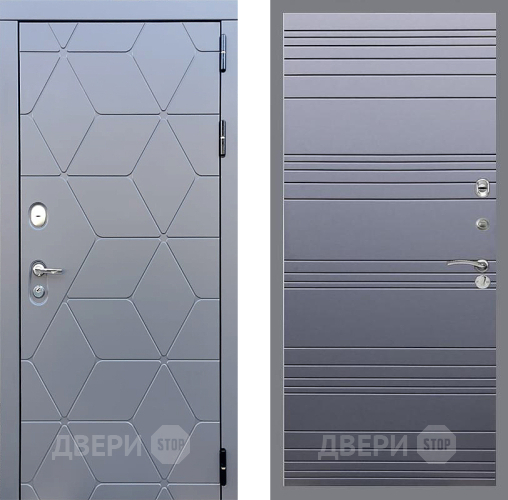 Входная металлическая Дверь Стоп КОСМО Лайн Силк титан в Егорьевске