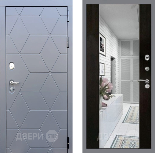 Входная металлическая Дверь Стоп КОСМО Зеркало СБ-16 Венге в Егорьевске