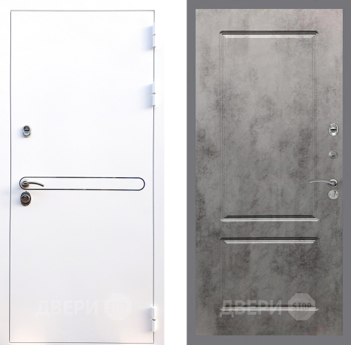 Входная металлическая Дверь Стоп Лайн Вайт ФЛ-117 Бетон темный в Егорьевске