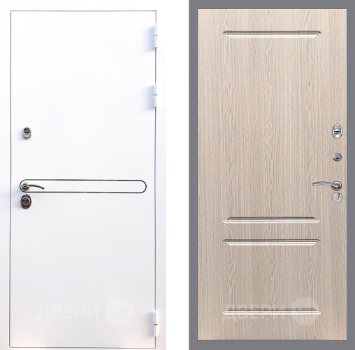 Входная металлическая Дверь Стоп Лайн Вайт ФЛ-117 Беленый дуб в Егорьевске