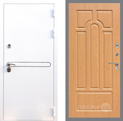 Входная металлическая Дверь Стоп Лайн Вайт ФЛ-58 Дуб в Егорьевске