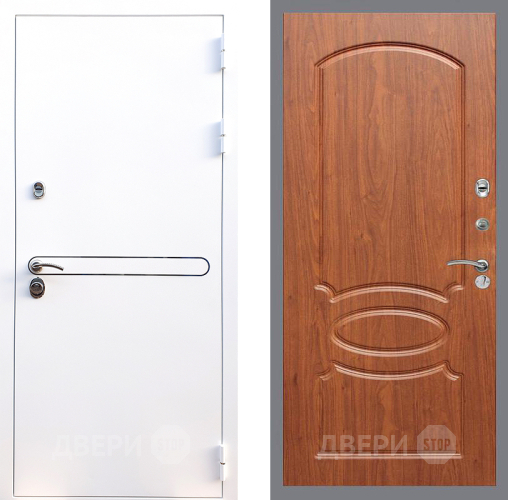 Входная металлическая Дверь Стоп Лайн Вайт ФЛ-128 Береза мореная в Егорьевске