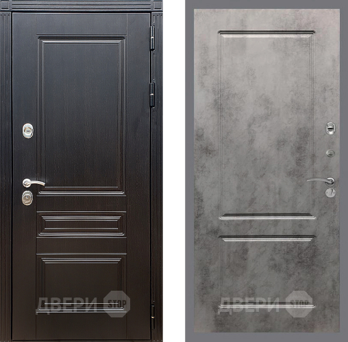 Дверь Стоп МЕГАПОЛИС ФЛ-117 Бетон темный в Егорьевске