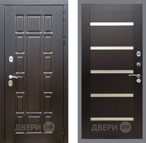Входная металлическая Дверь Стоп НЬЮ ЙОРК СБ-14 венге поперечный в Егорьевске