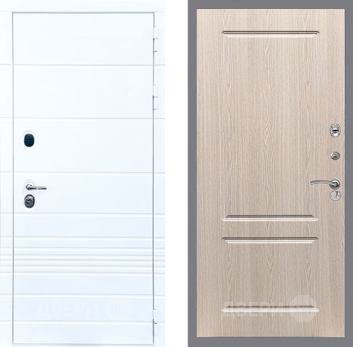 Входная металлическая Дверь Стоп ТРЕНДО ФЛ-117 Беленый дуб в Егорьевске