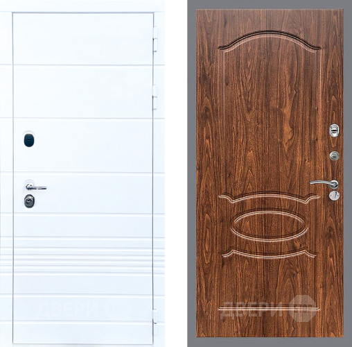 Входная металлическая Дверь Стоп ТРЕНДО ФЛ-128 орех тисненый в Егорьевске