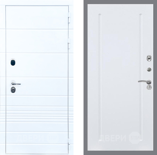 Входная металлическая Дверь Стоп ТРЕНДО ФЛ-68 Силк Сноу в Егорьевске