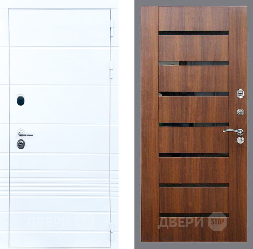Входная металлическая Дверь Стоп ТРЕНДО СБ-14 Орех бренди в Егорьевске