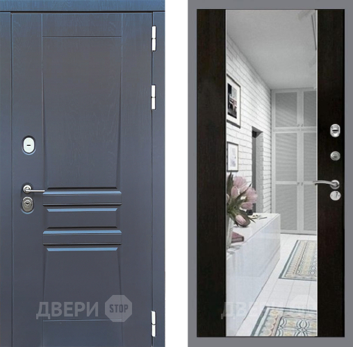 Входная металлическая Дверь Стоп ПЛАТИНУМ Зеркало СБ-16 Венге в Егорьевске