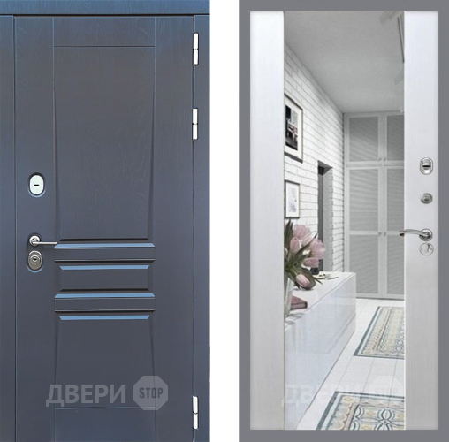 Входная металлическая Дверь Стоп ПЛАТИНУМ Зеркало СБ-16 Лиственница беж в Егорьевске