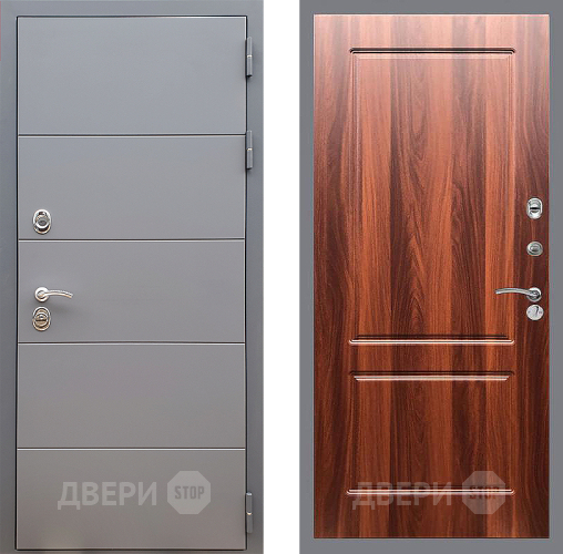 Входная металлическая Дверь Стоп АРТ ГРАФИТ ФЛ-117 Итальянский орех в Егорьевске
