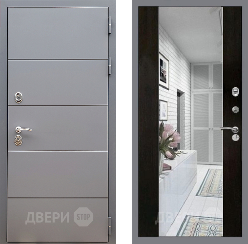 Входная металлическая Дверь Стоп АРТ ГРАФИТ Зеркало СБ-16 Венге в Егорьевске