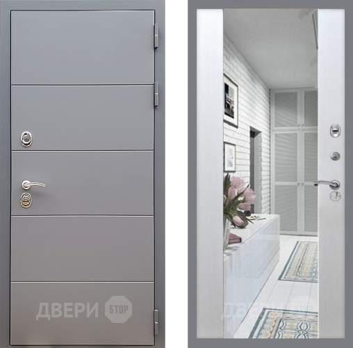 Дверь Стоп АРТ ГРАФИТ Зеркало СБ-16 Лиственница беж в Егорьевске