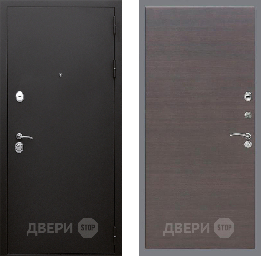 Входная металлическая Дверь Стоп КЛАССИК Шагрень Гладкая венге поперечный в Егорьевске
