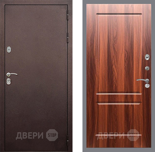 Входная металлическая Дверь Стоп КЛАССИК Медь ФЛ-117 Итальянский орех в Егорьевске