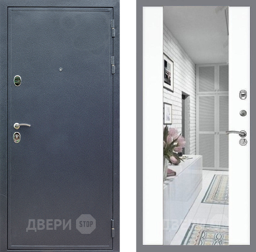 Входная металлическая Дверь Стоп СИЛЬВЕР Зеркало СБ-16 Силк Сноу в Егорьевске