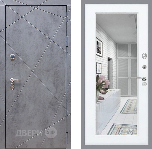 Входная металлическая Дверь Стоп Лучи Зеркало Силк Сноу в Егорьевске