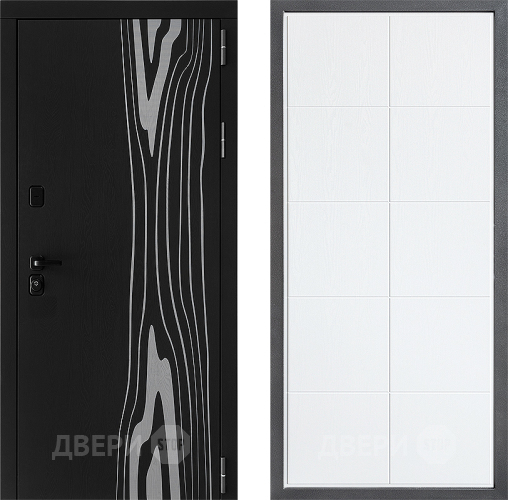 Входная металлическая Дверь Дверной континент ДК-12 ФЛ-Кватро Белое дерево в Егорьевске