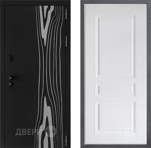 Входная металлическая Дверь Дверной континент ДК-12 ФЛ-243 Альберо Браш серебро в Егорьевске