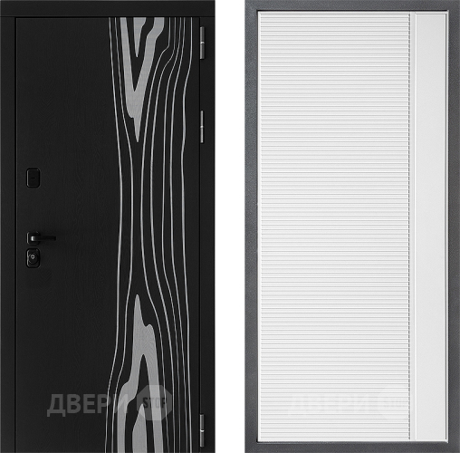 Входная металлическая Дверь Дверной континент ДК-12 ФЛ-757 Белое Стекло Софт милк в Егорьевске