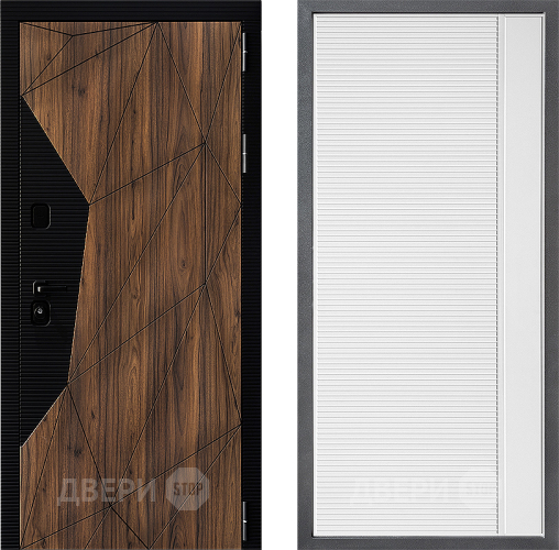 Входная металлическая Дверь Дверной континент ДК-11 ФЛ-757 Белое Стекло Софт милк в Егорьевске